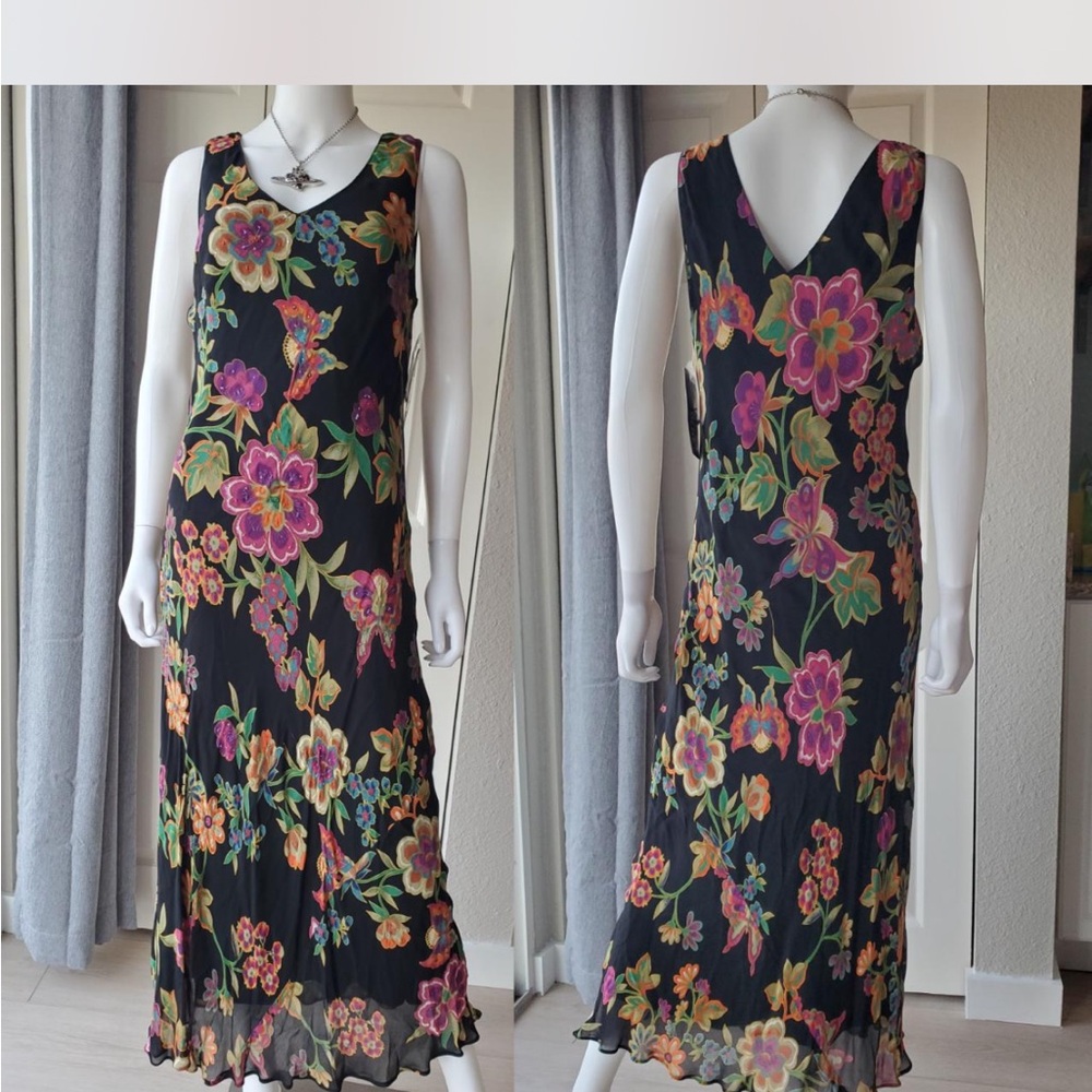 Vintage Eva Blue Butterfly Dress